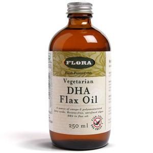 Hørfrøolie med vegetarisk DHA - 250 ml.