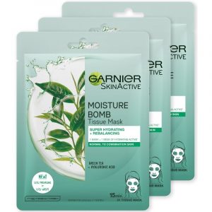 3 x Garnier Skinactive Face Tissue Mask Normal/Combination Skin