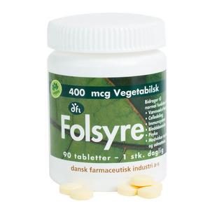 Folsyre - 90 tabletter