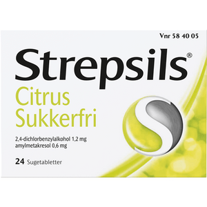 Strepsils Citrus sukkerfri - 24 stk