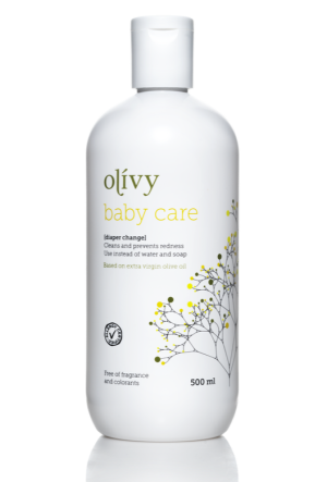 Olivy Baby Care til bleskift, 500ml.