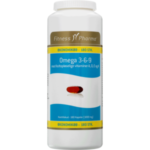 Fitness Pharma omega 3-6-9 m. A, D, E og K vitamin (180 stk)