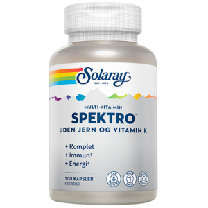 Solaray Multivitamin Spektro Uden Jern & Vitamin K (100 kaps)