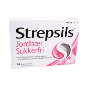 Strepsils Jordbær Sugetabletter (24 stk)